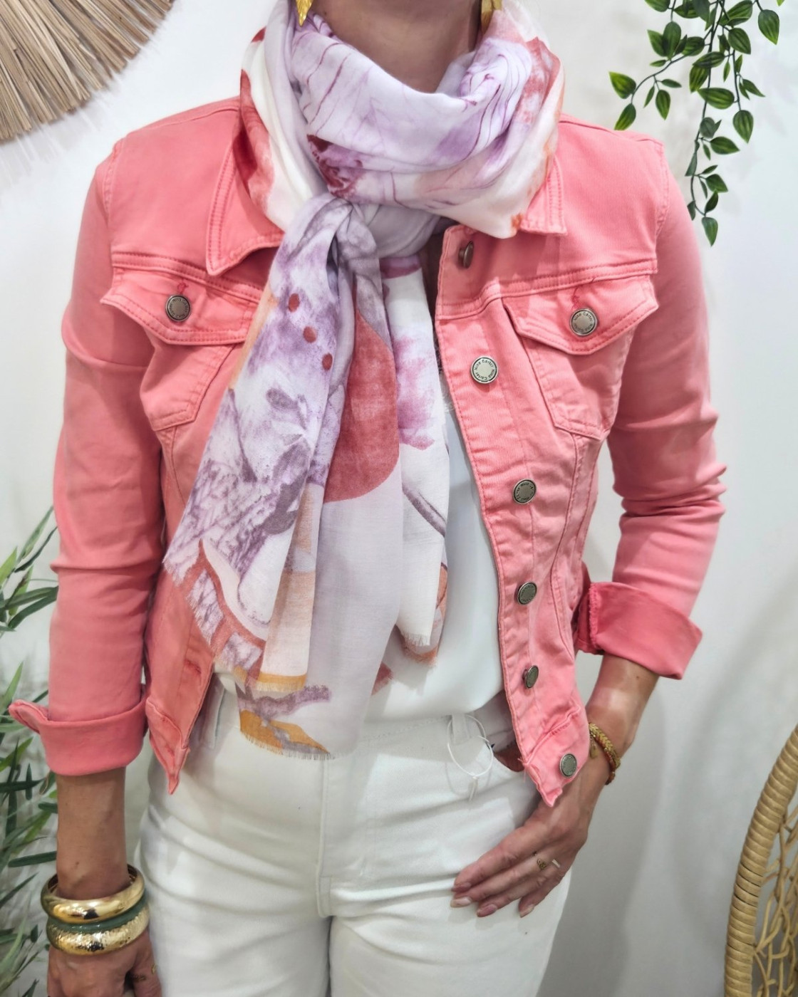 Foulard femme fleuri Zelinda