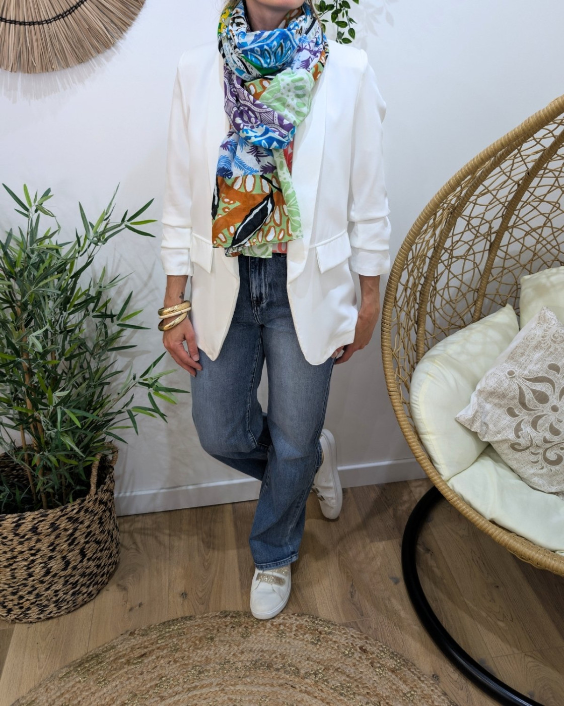 Foulard femme imprimés multicolores Aira