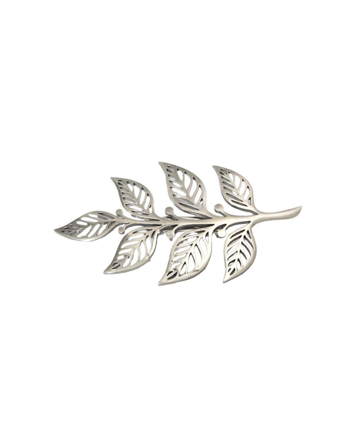 Broçhe femme acier Feuille