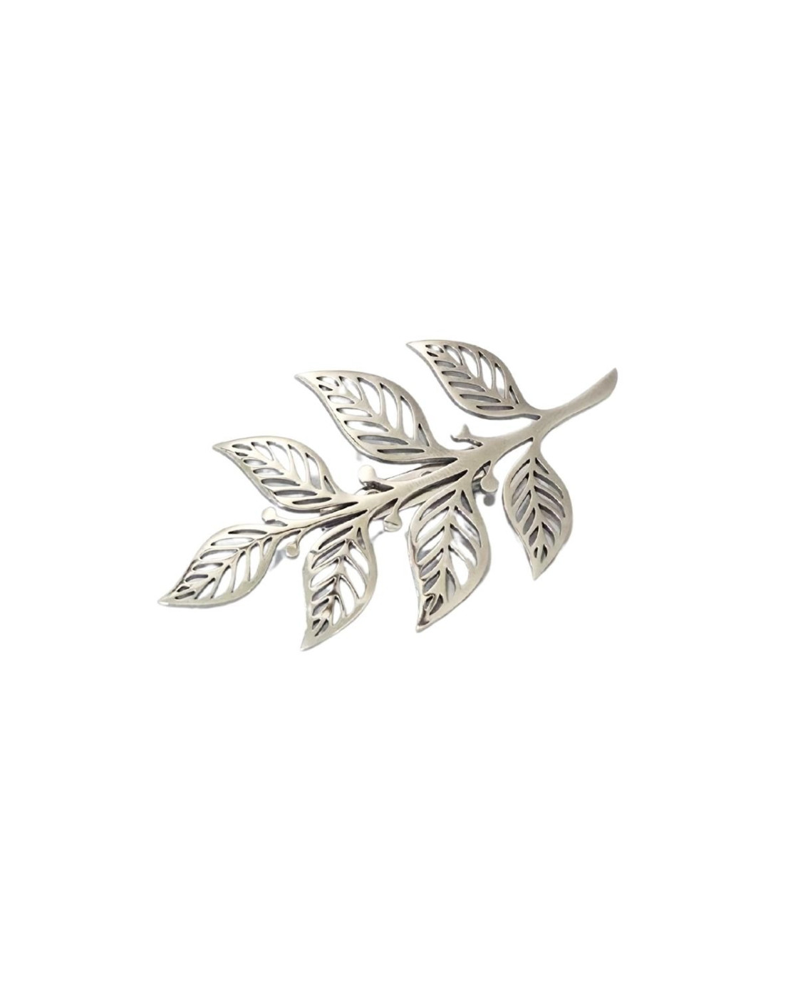 Broçhe femme acier Feuille