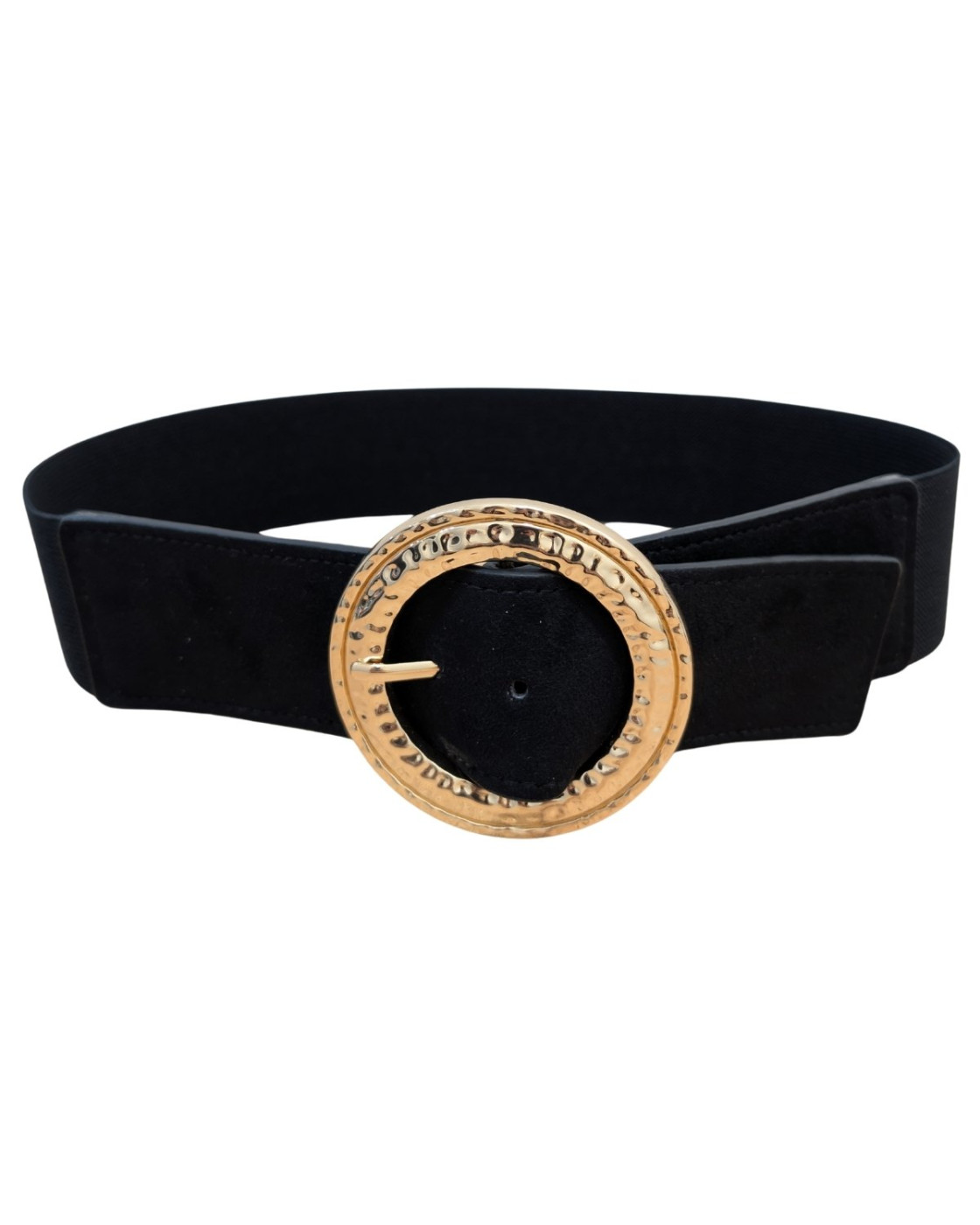 Ceinture élastique boucle ronde ciselée