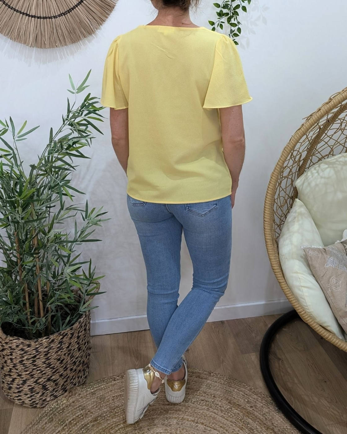 Blouse femme Emmanuelle jaune