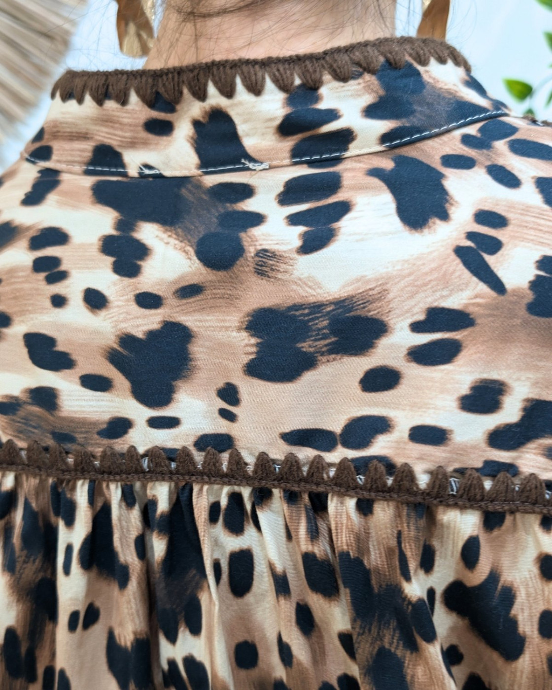 Chemisier femme fluide léopard Adèle