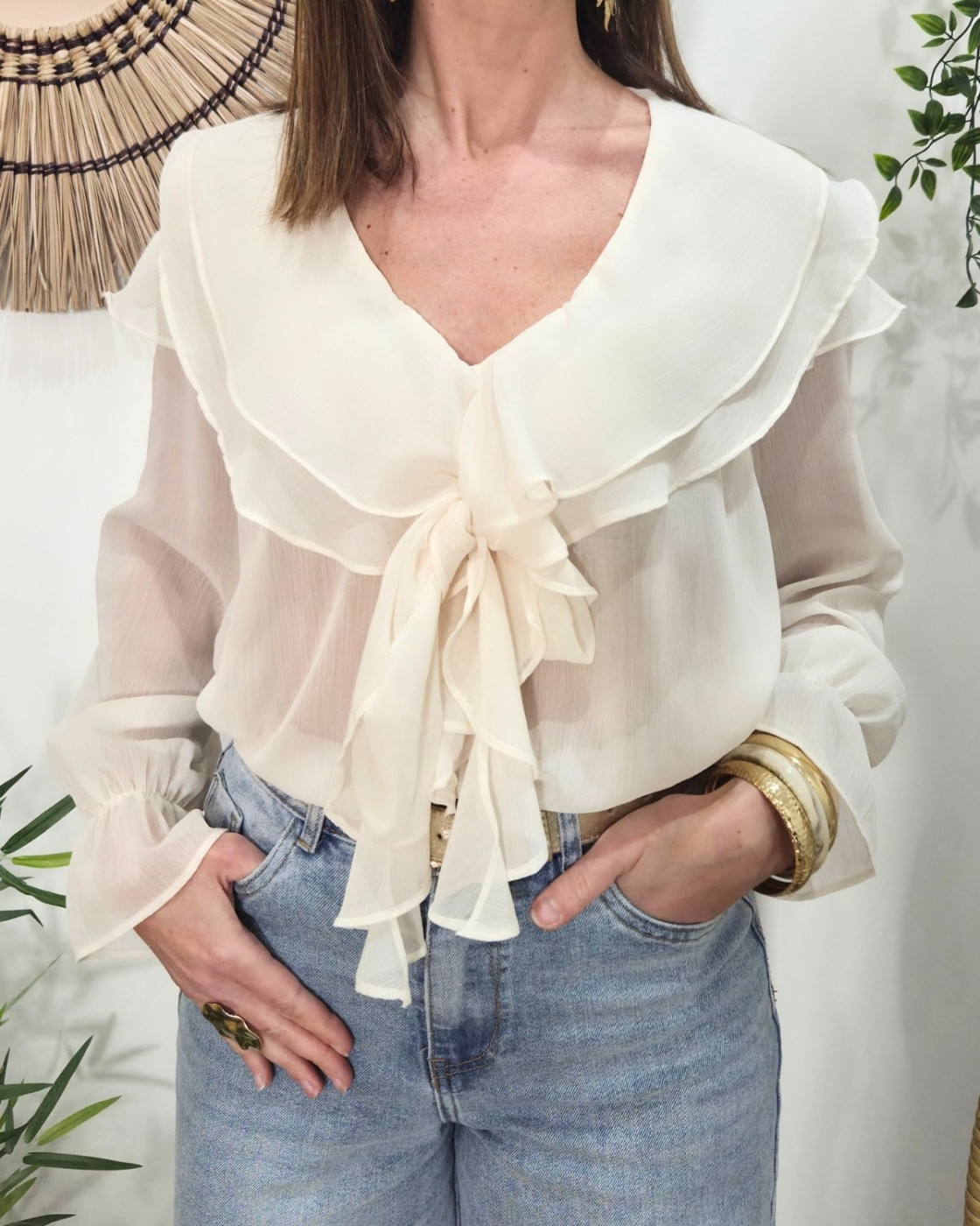 Blouse femme écrue Pya