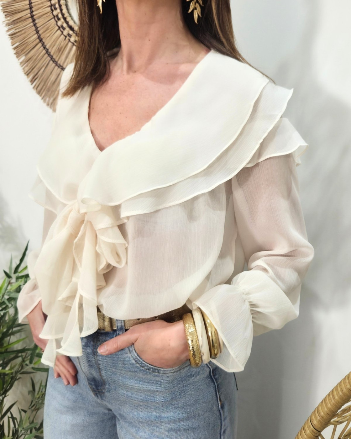 Blouse femme écrue Pya