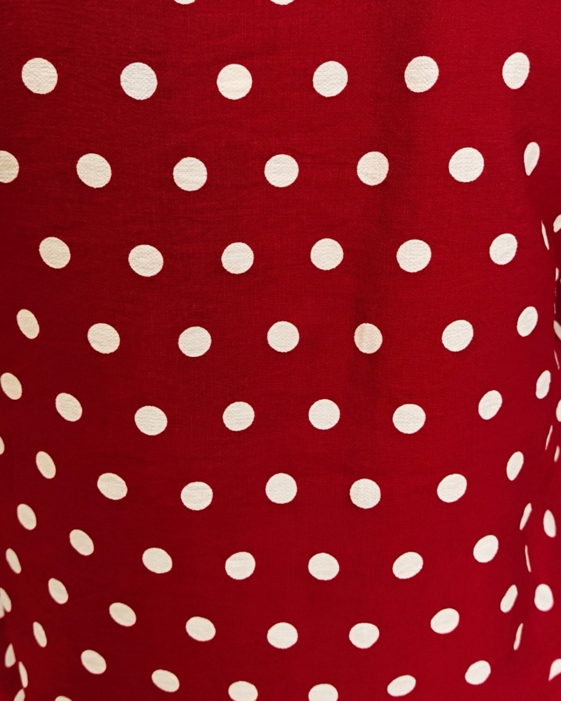 Blouse femme à pois rouge et blanc 
