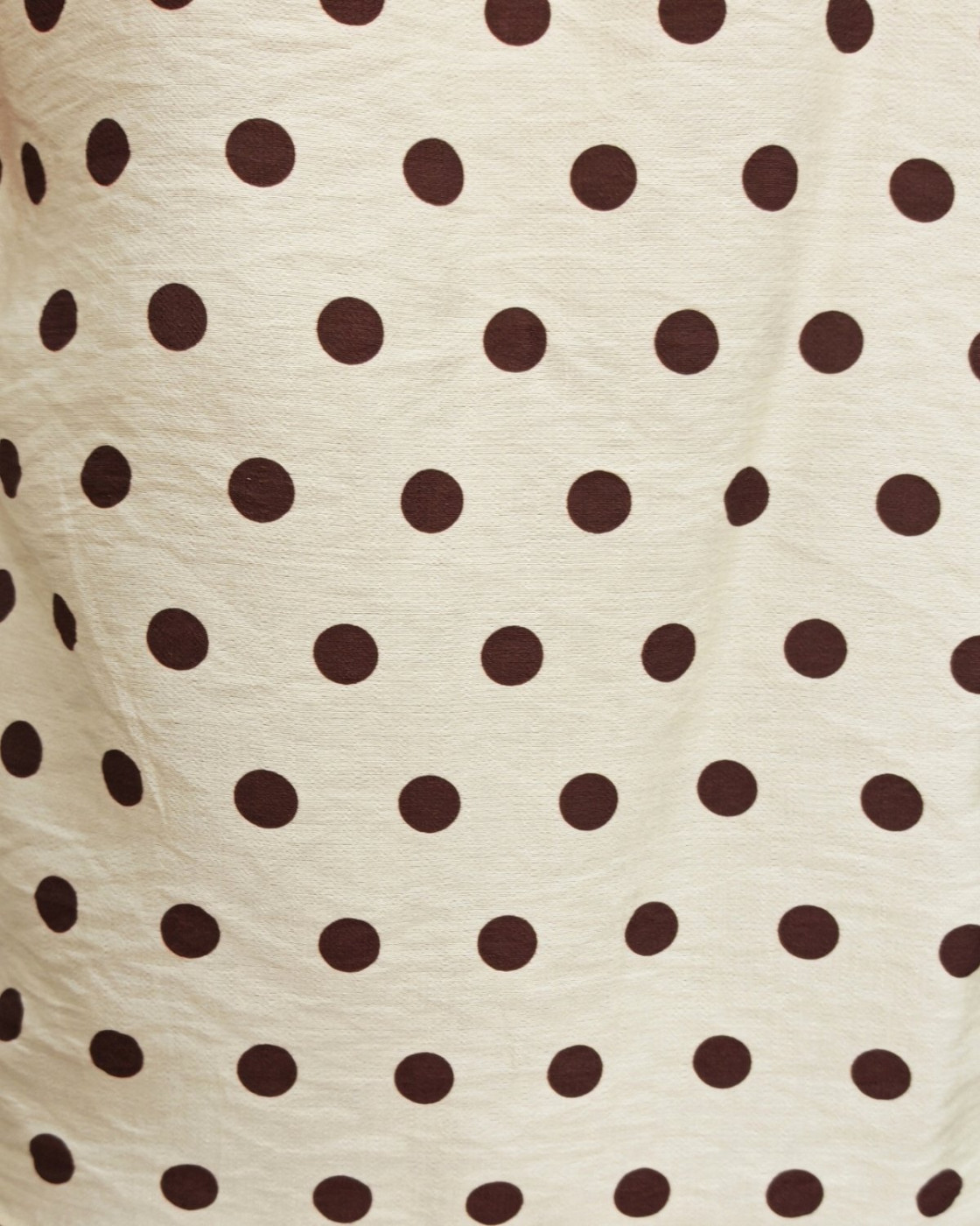 Blouse femme à pois jaune et marron