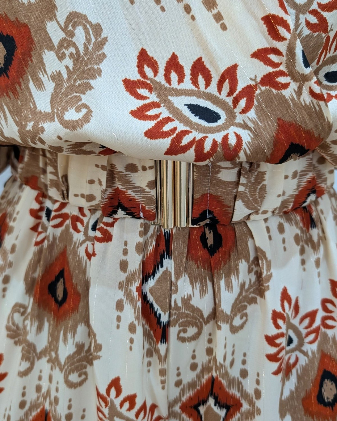 Combinaison femme beige terracota camel Nahéma