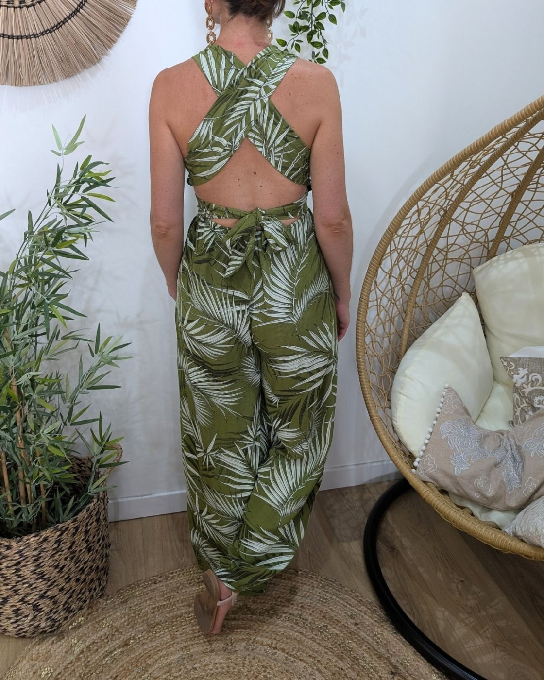 Combinaison femme feuillage Amaya