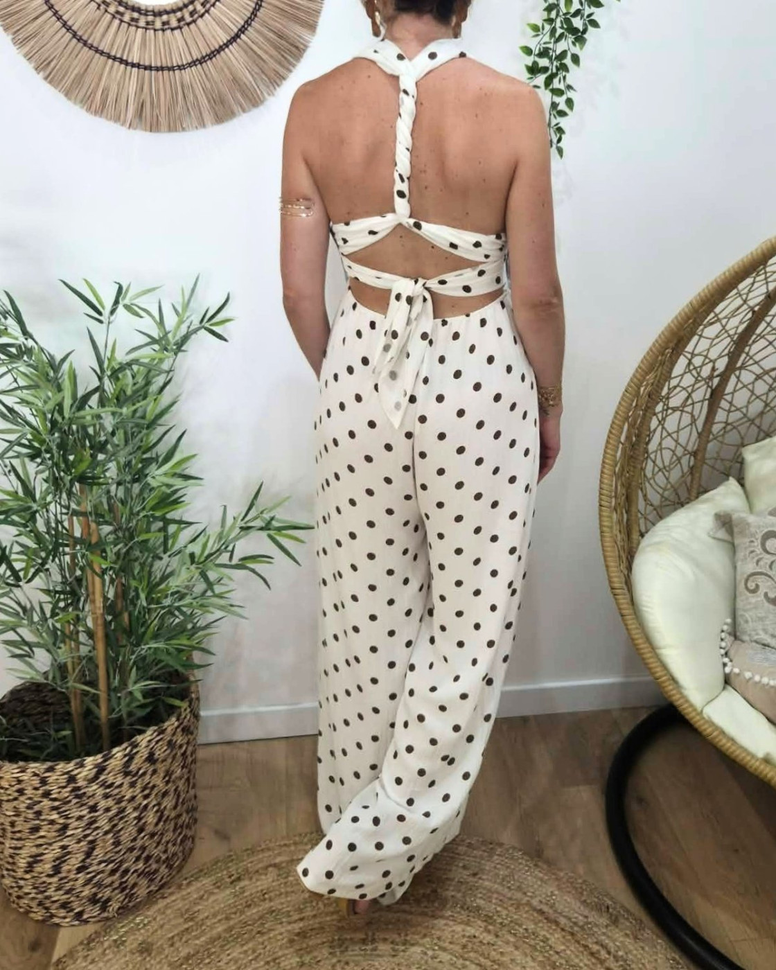 Combinaison femme Iséa pois marron
