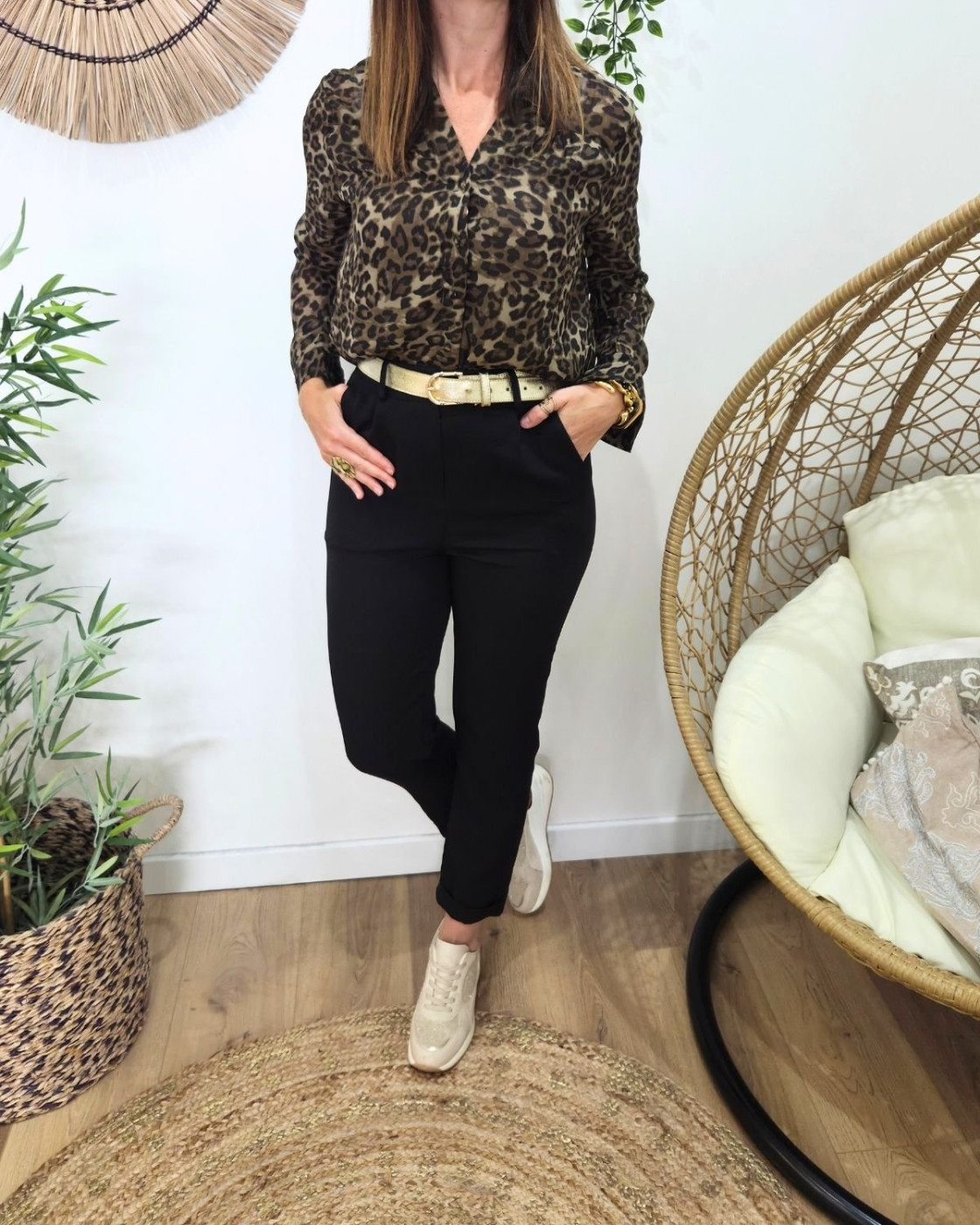 Pantalon de tailleur femme noir