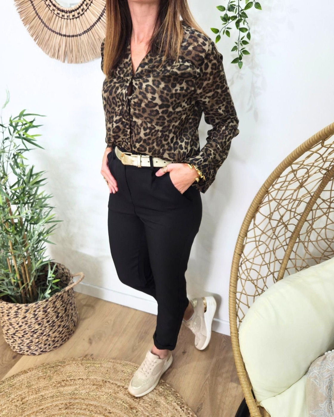 Pantalon de tailleur femme noir