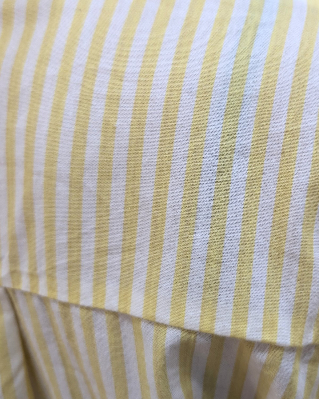 Chemisier femme rayé jaune et blanc coeur doré