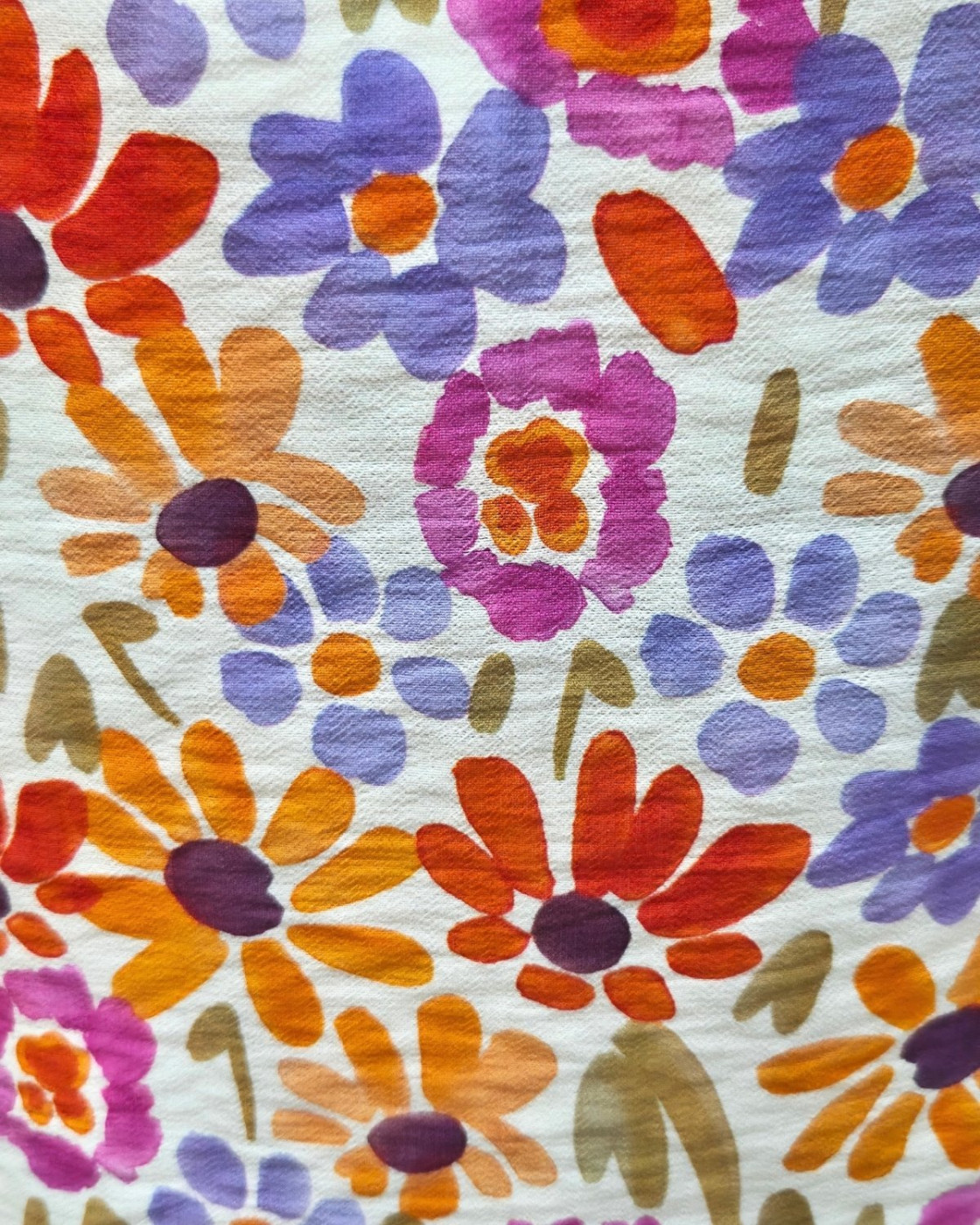 Chemisier femme manches courtes rose orange et violet Isotta