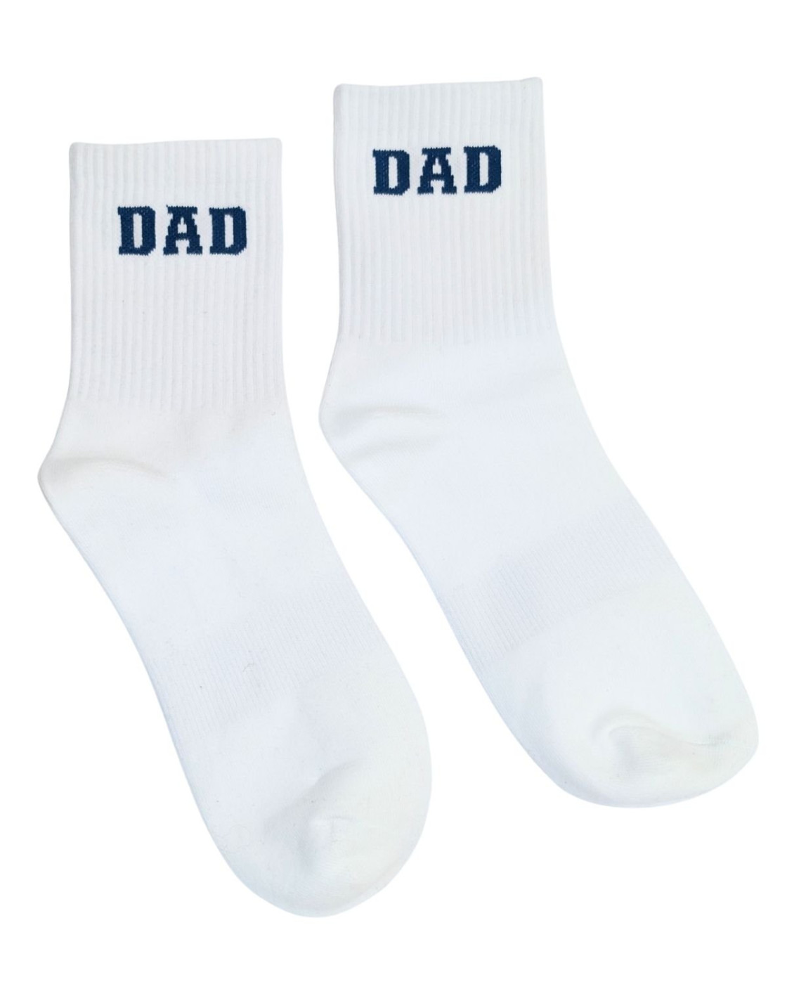 Chaussettes hommes ecru écriture DAD bleu marine