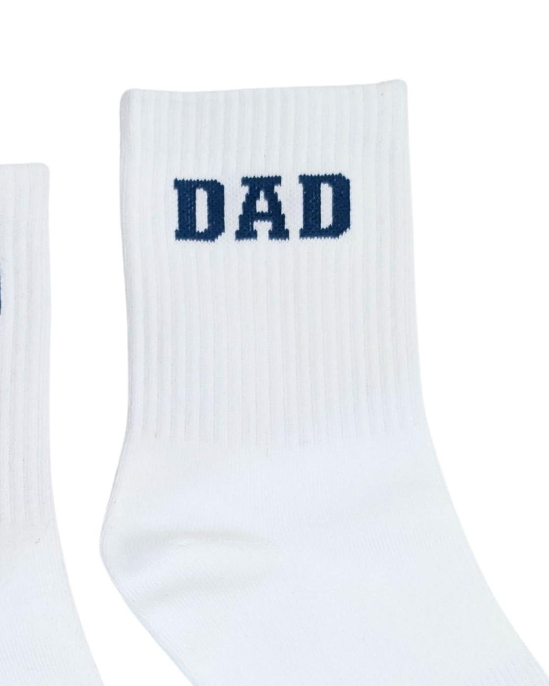 Chaussettes hommes ecru écriture DAD bleu marine