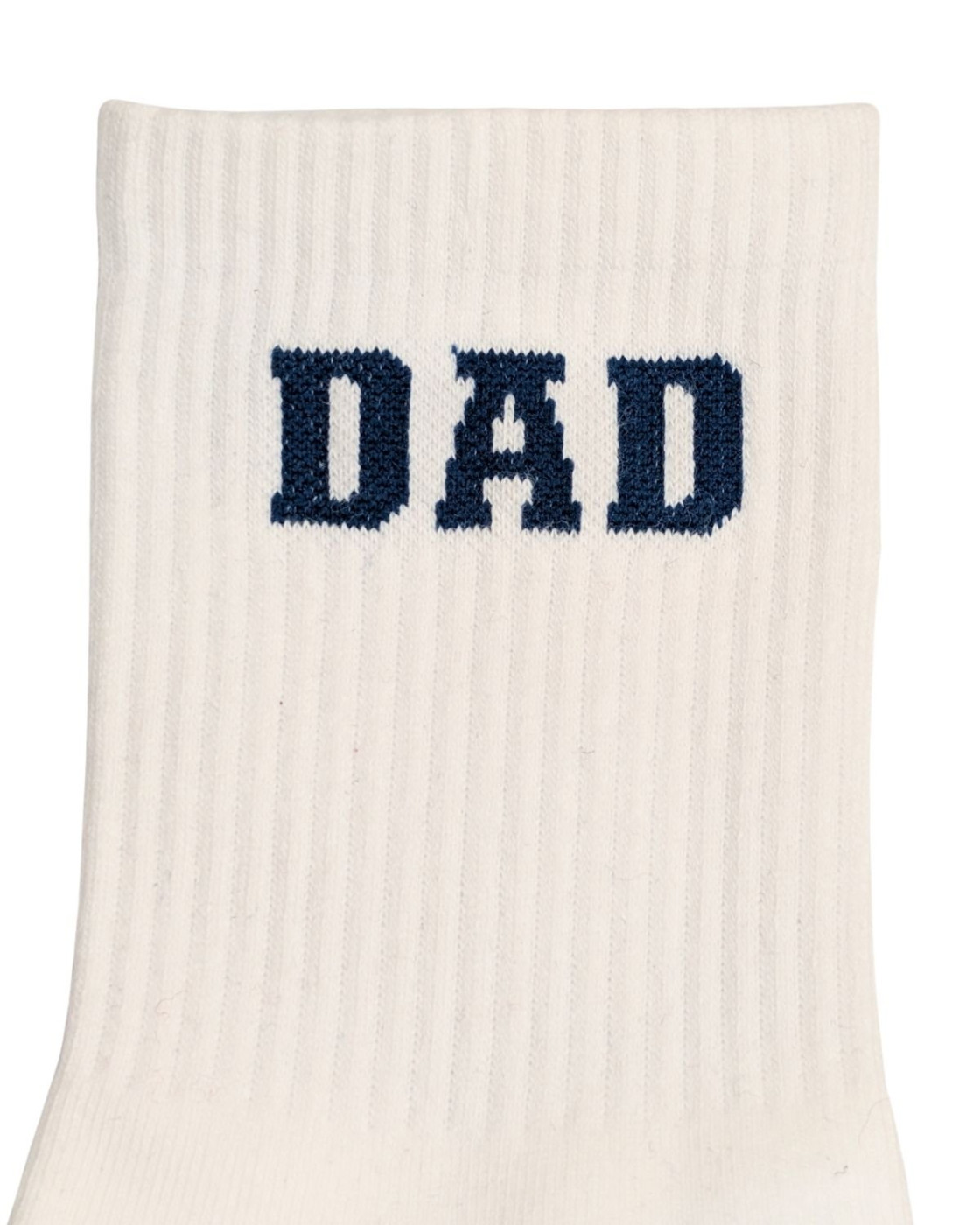 Chaussettes hommes ecru écriture DAD bleu marine