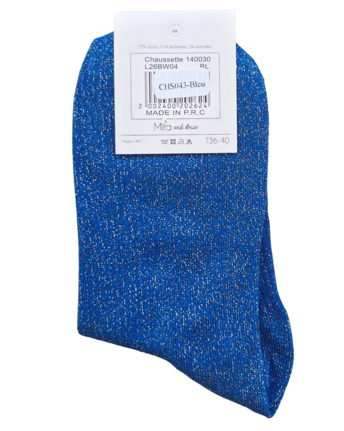 Chaussettes à paillettes EMMERDEUSE