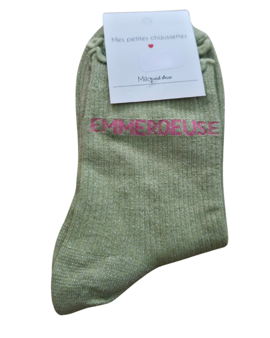 Chaussettes à paillettes EMMERDEUSE