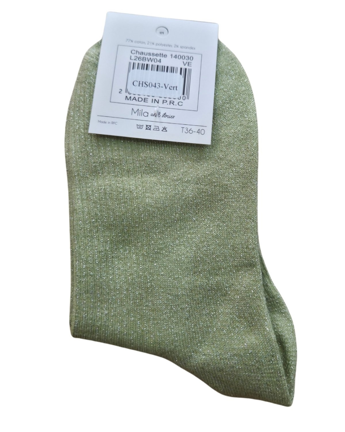 Chaussettes à paillettes EMMERDEUSE