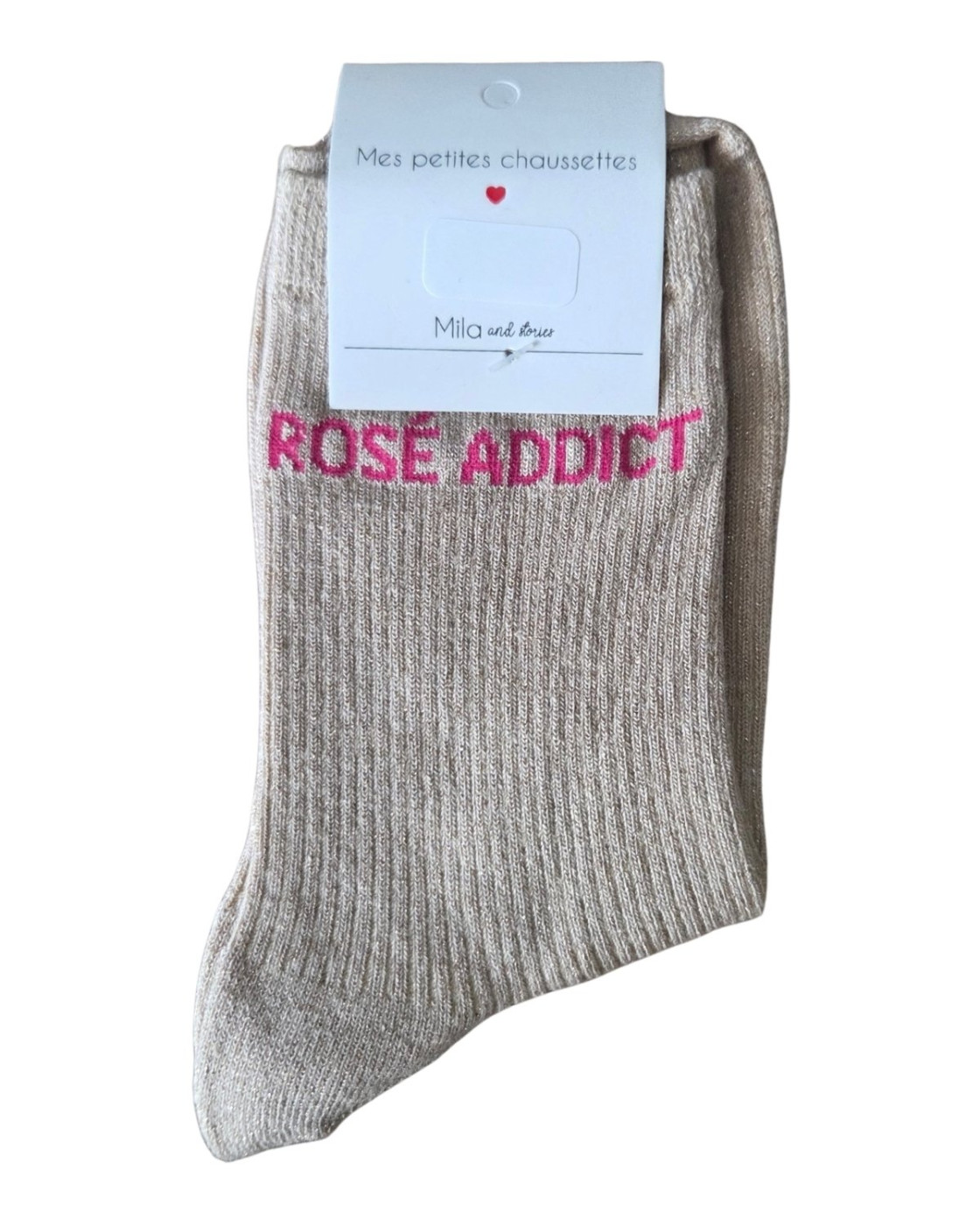 Chaussettes à paillettes ROSE ADDICT