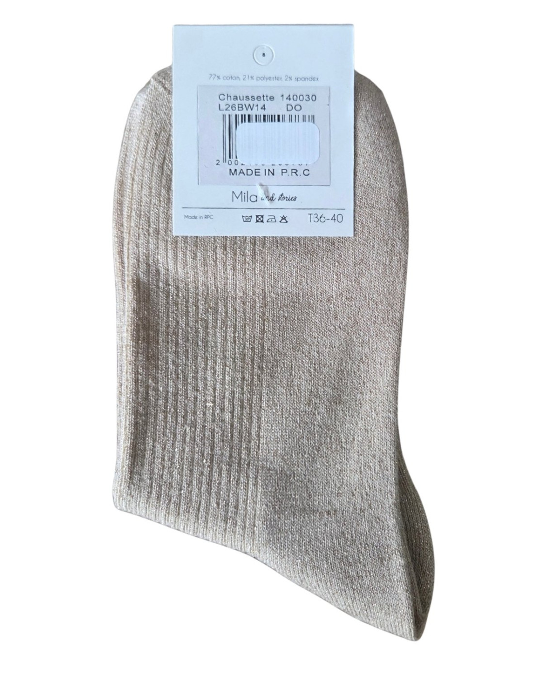 Chaussettes à paillettes ROSE ADDICT