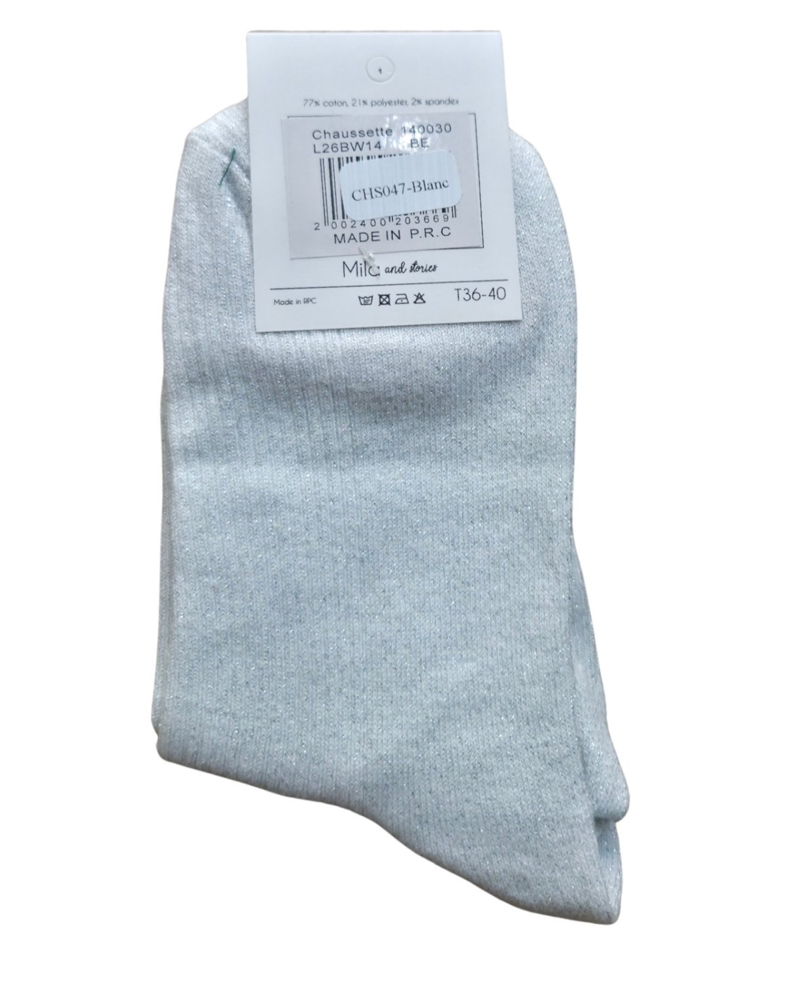 Chaussettes à paillettes ROSE ADDICT