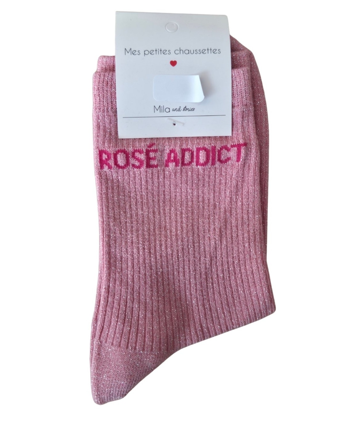 Chaussettes à paillettes ROSE ADDICT