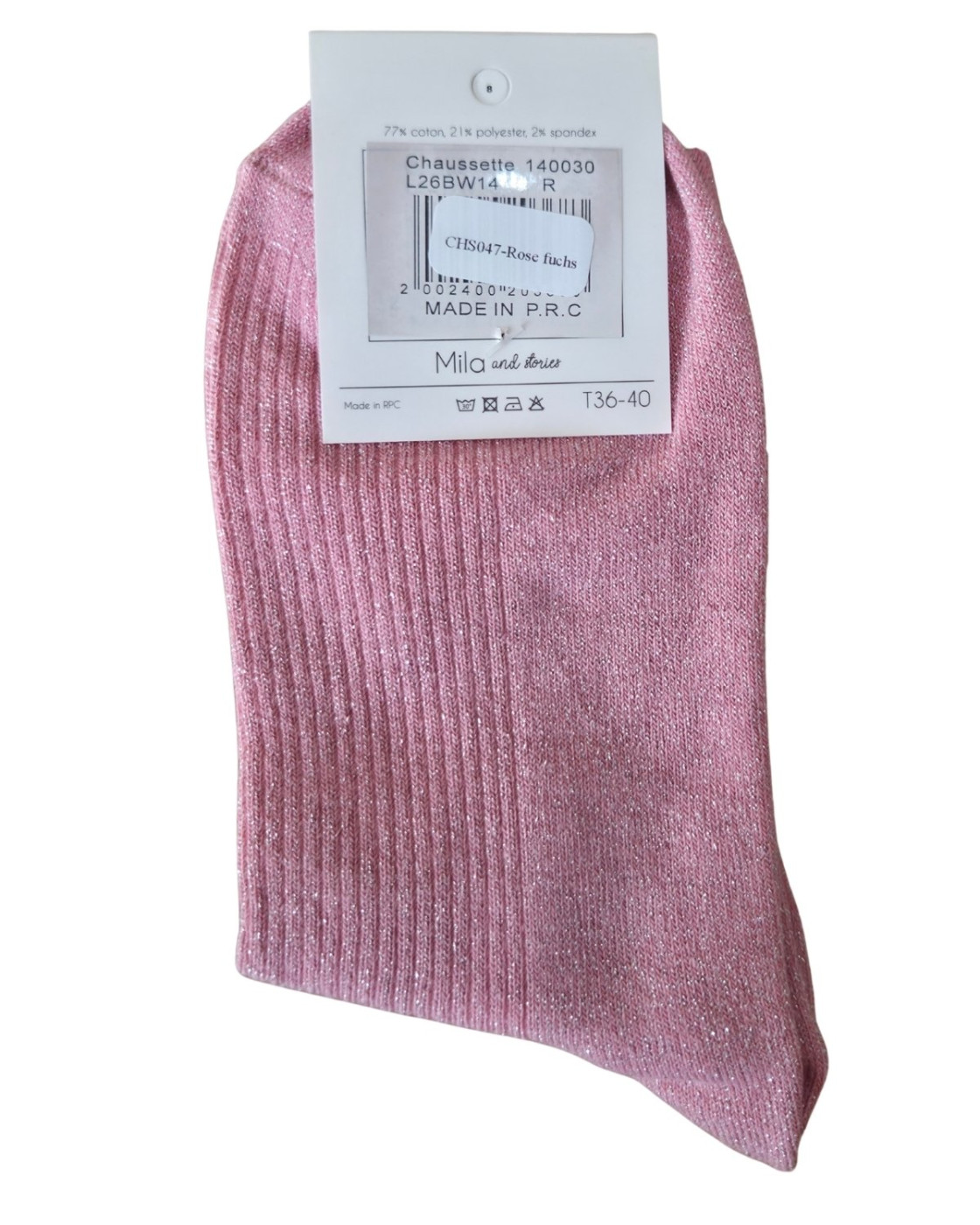 Chaussettes à paillettes ROSE ADDICT