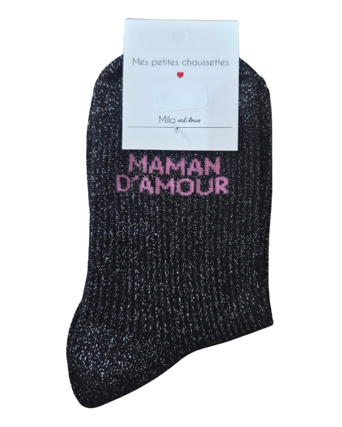 Chaussettes à paillettes MAMAN D'AMOUR