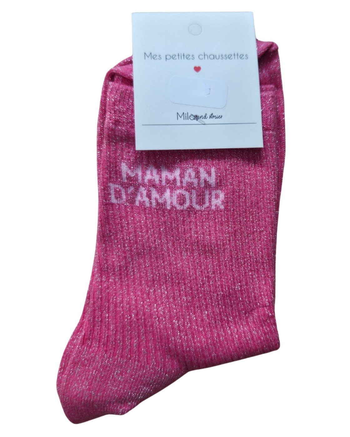 Chaussettes à paillettes MAMAN D'AMOUR