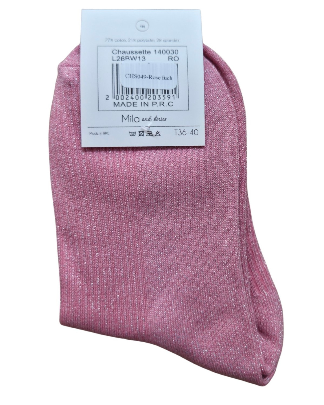 Chaussettes à paillettes TEAM RALEUSE