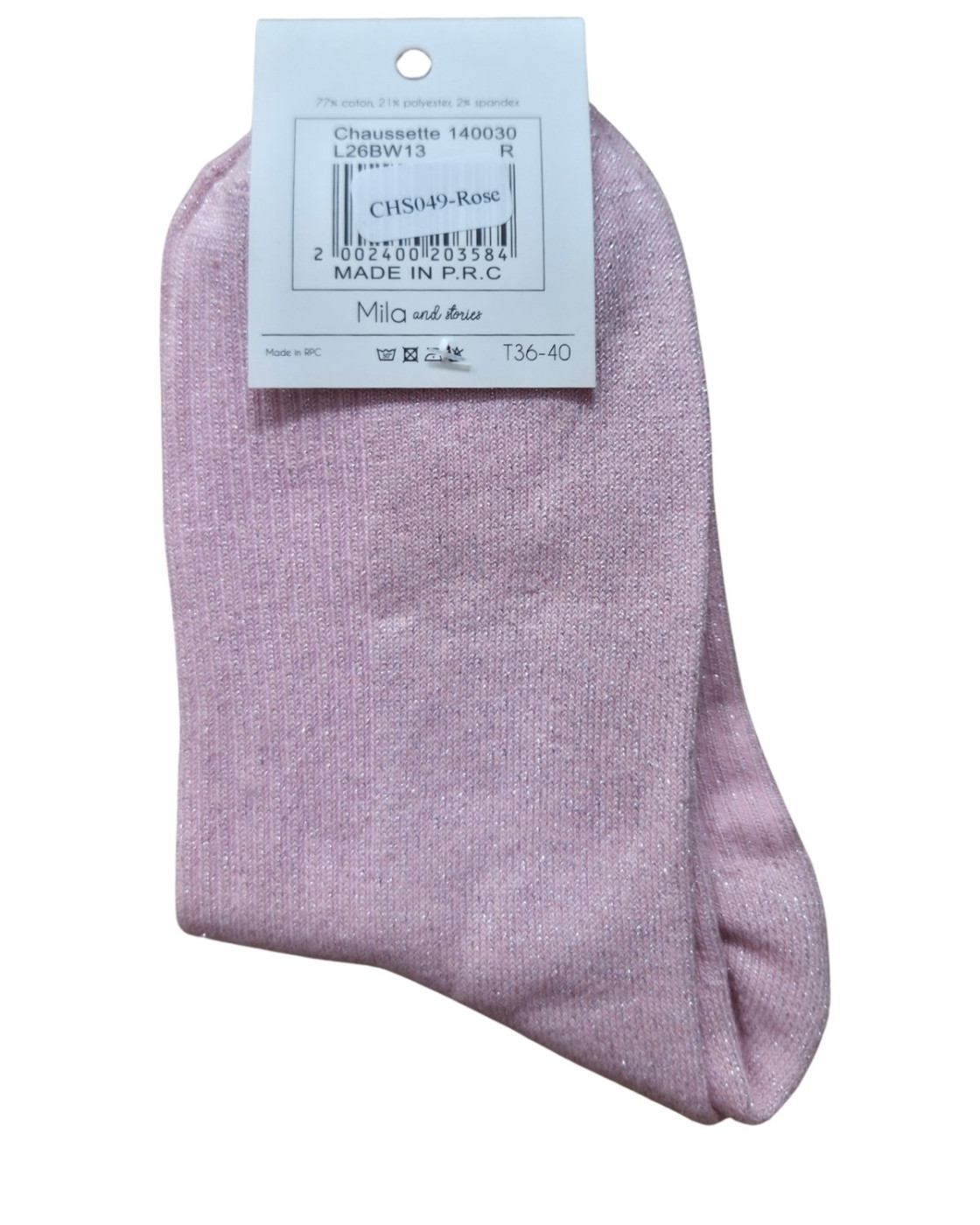 Chaussettes à paillettes TEAM RALEUSE