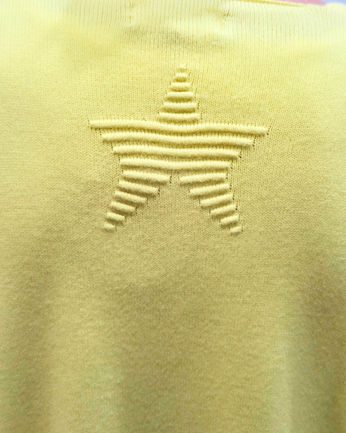 Gilet mi-long femme petite etoile relief