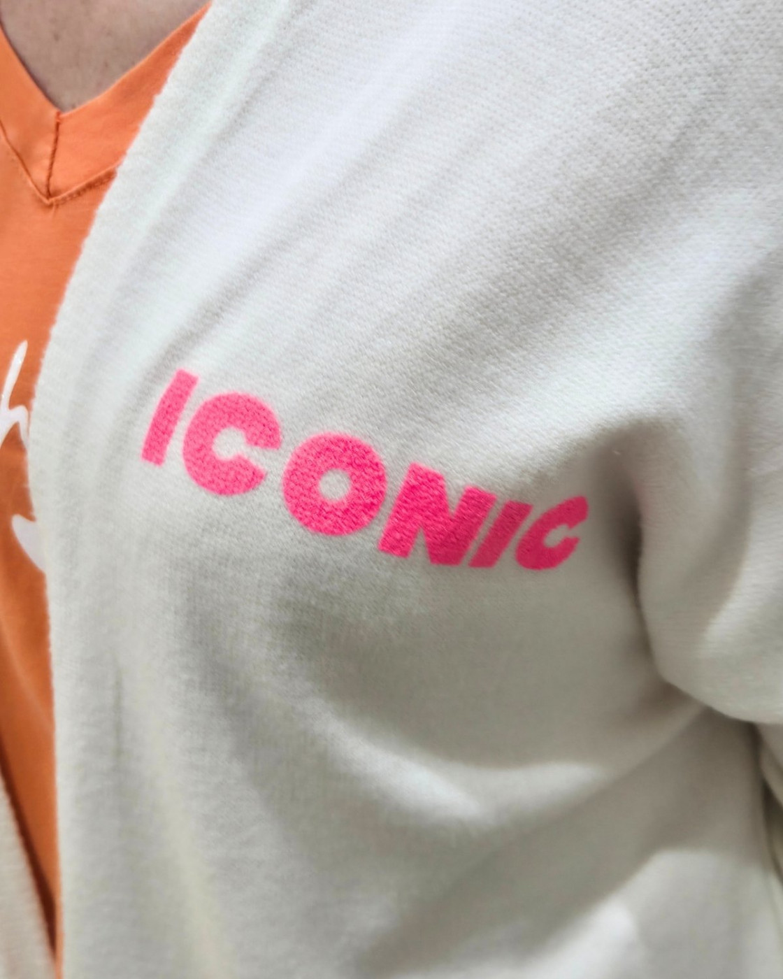 Gilet mi-long femme petite etoile relief Iconic