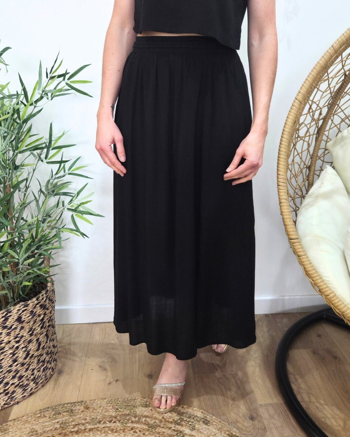 Ensemble femme torsadé noir Serafina