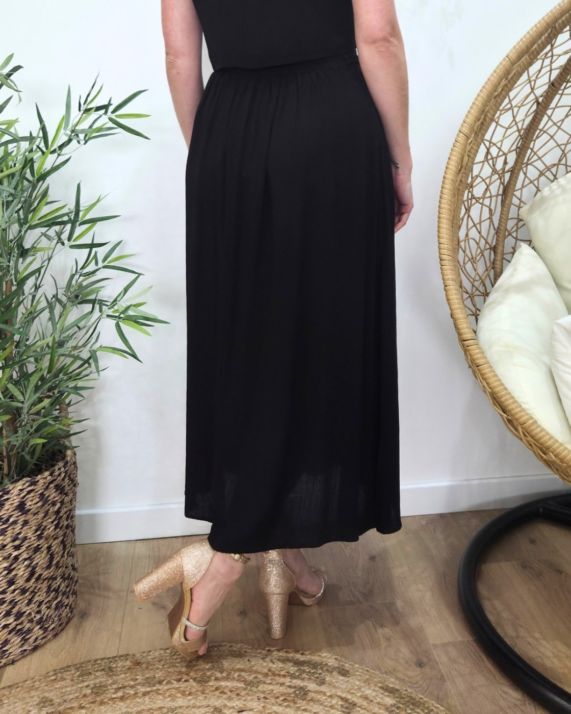 Ensemble femme torsadé noir Serafina