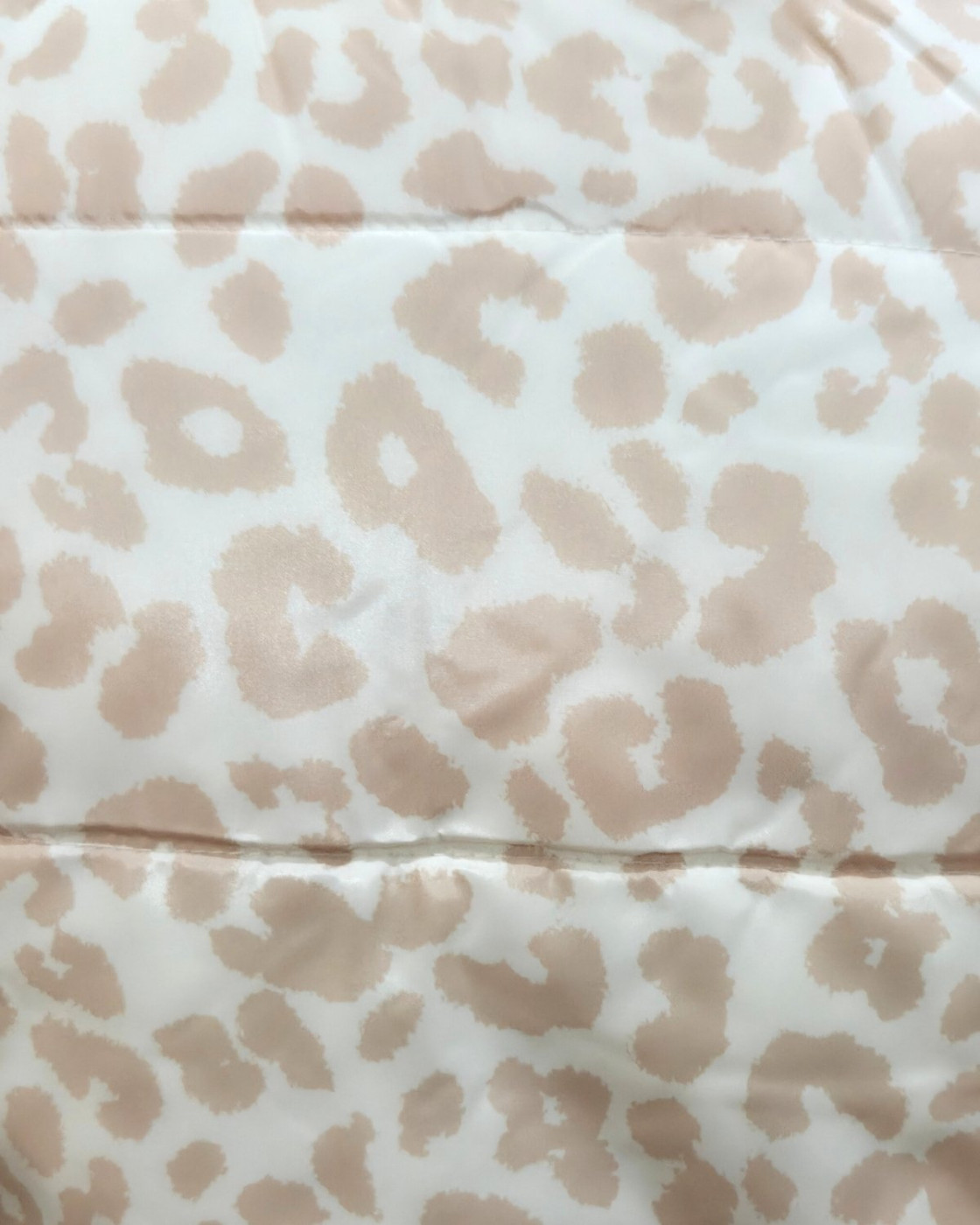 Doudoune femme sans manches dorée et léopard beige réversible