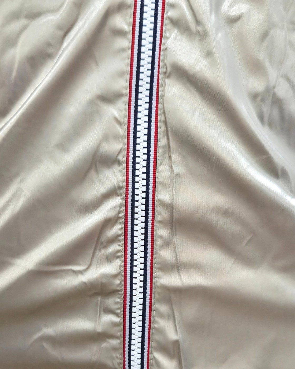 Doudoune femme sans manches dorée et motifs fuchsias orangés réversible