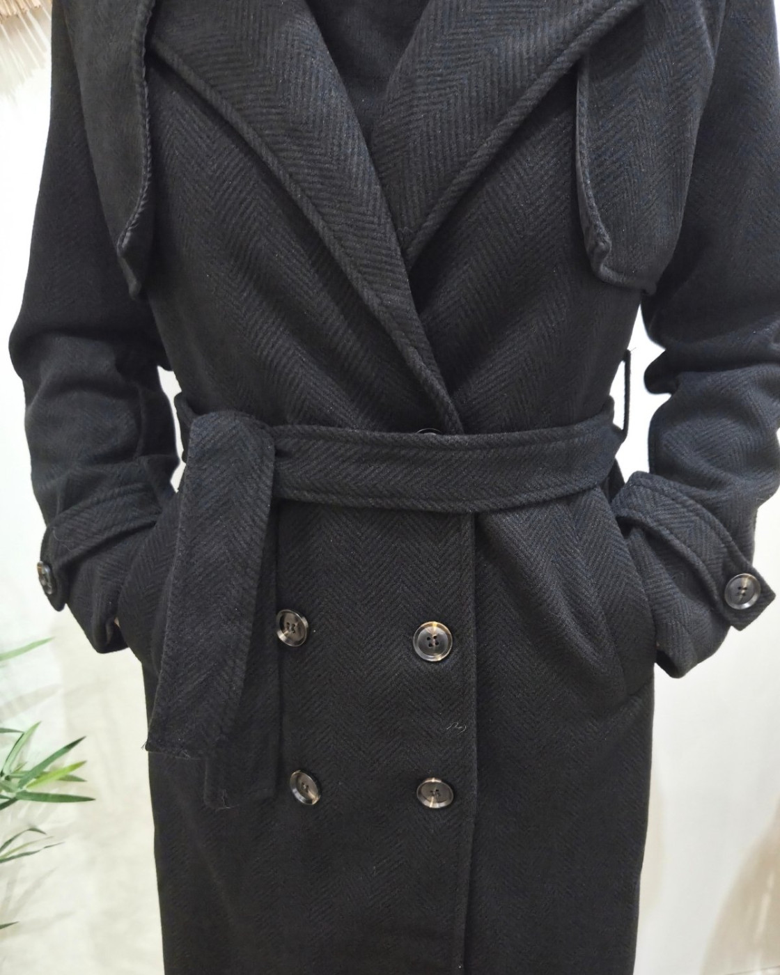Manteau Trench femme noir Almena