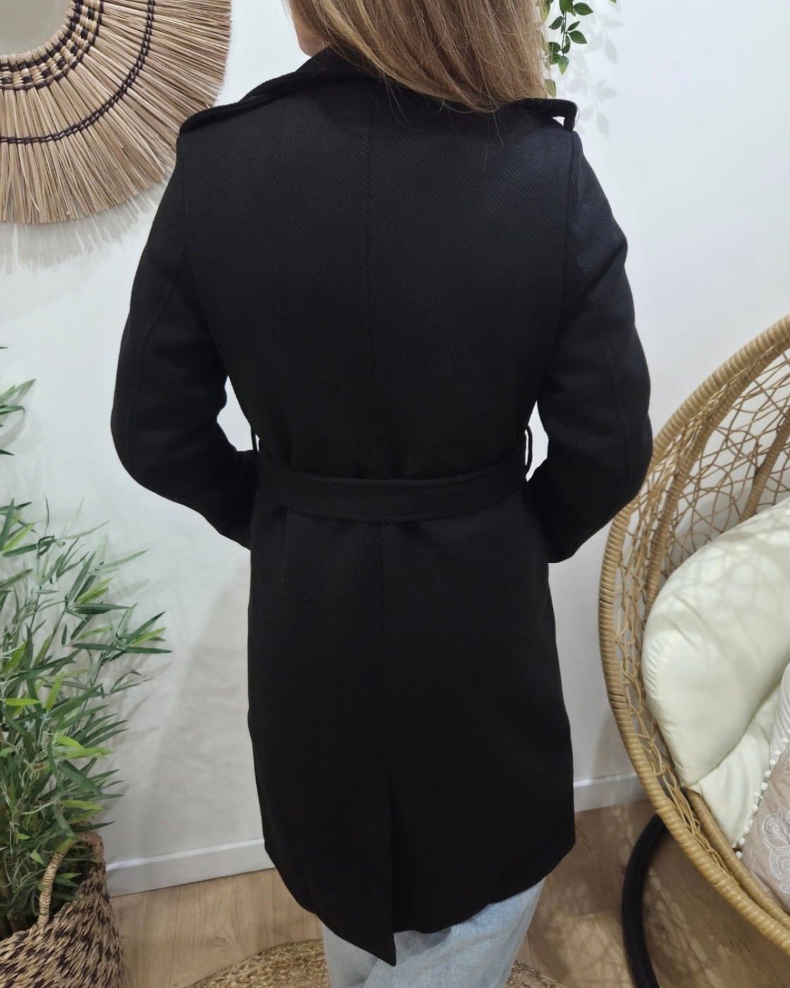 Manteau Trench femme noir Almena