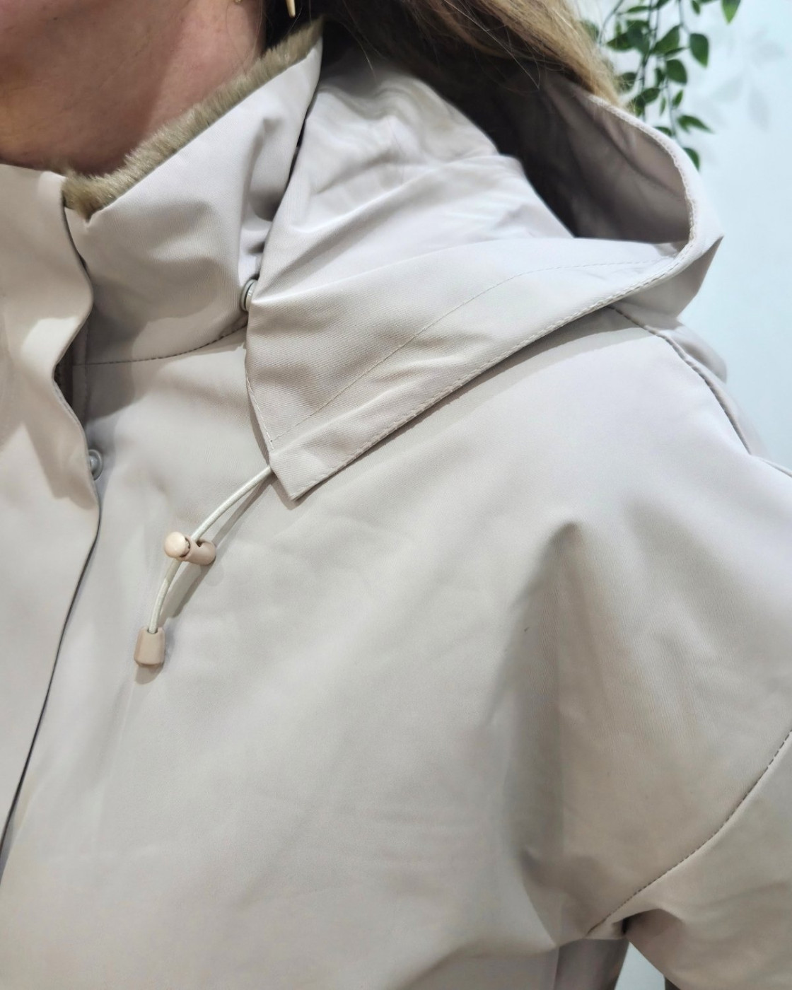 Parka femme beige fourrée camel Florbela