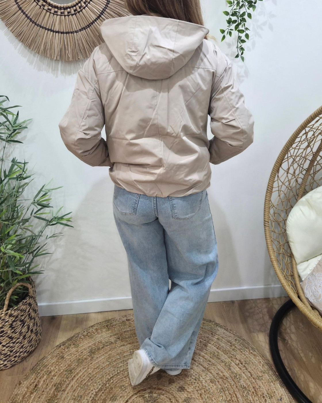 Parka femme beige fourrée camel Florbela