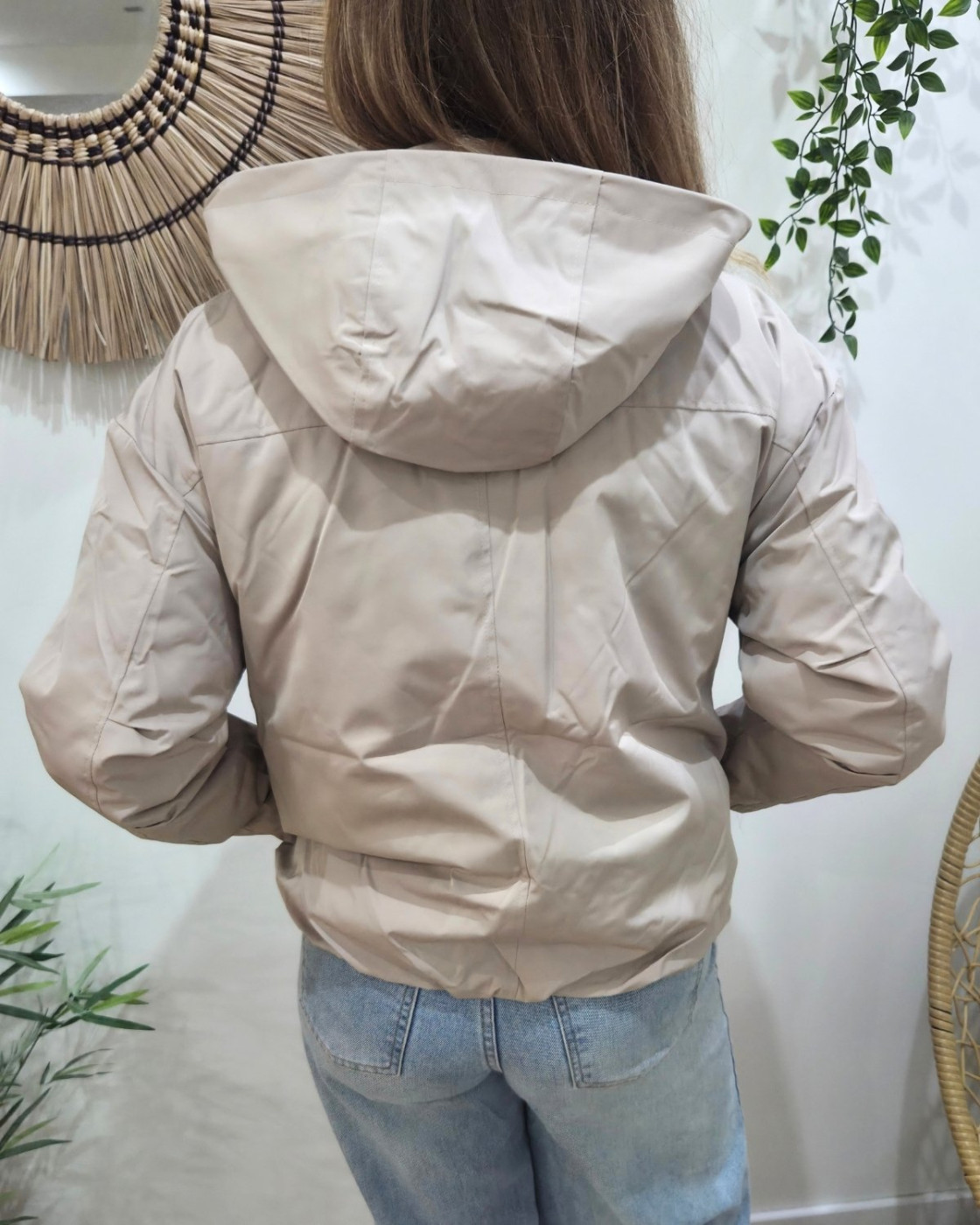 Parka femme beige fourrée camel Florbela
