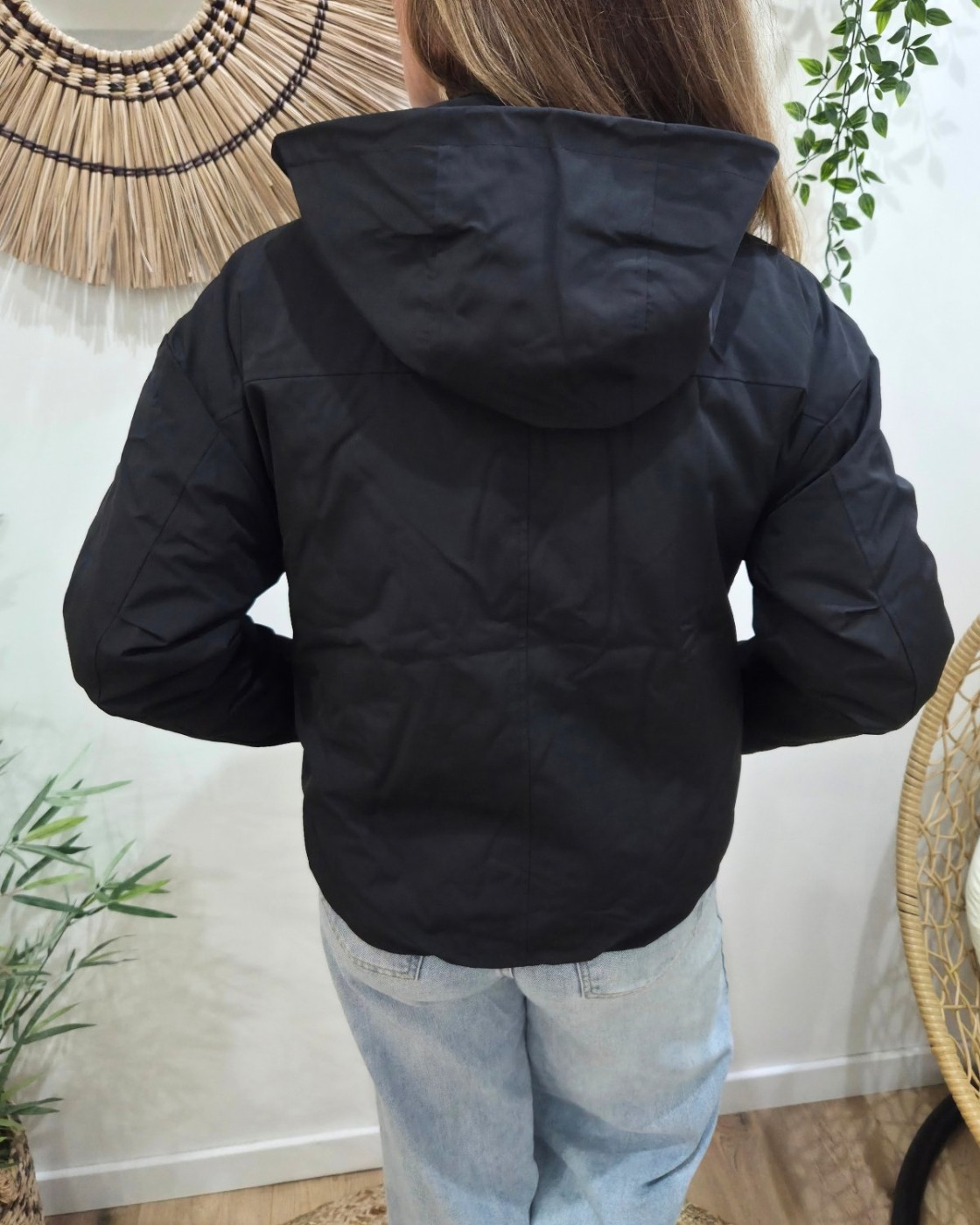 Parka femme noire fourrée camel Florbela