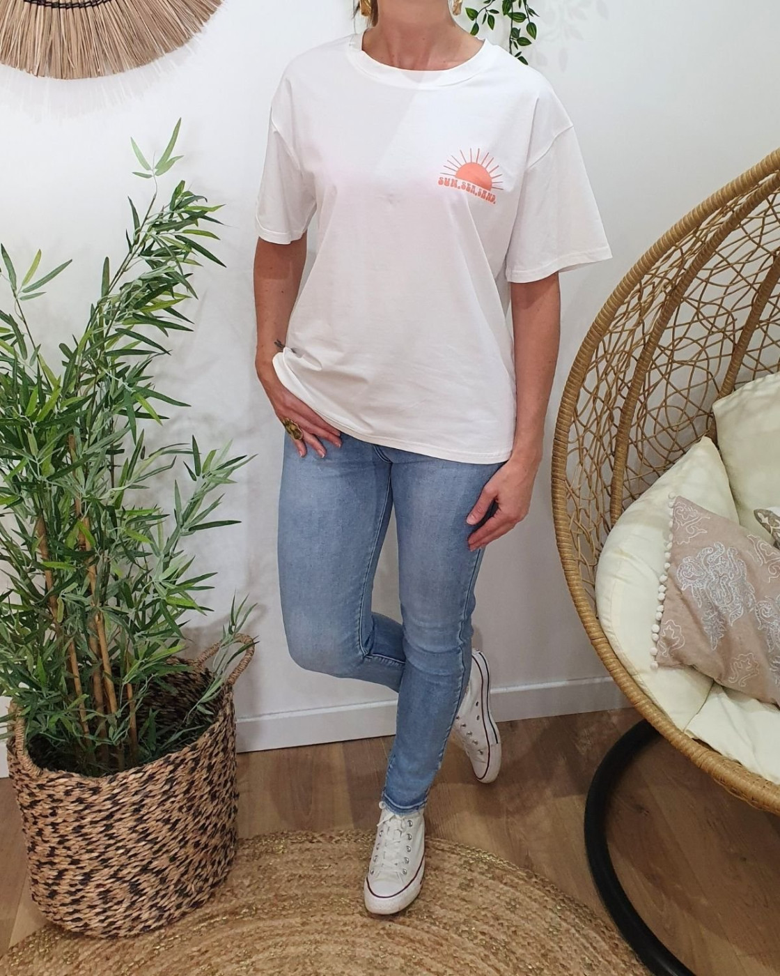 Jean femme slim bleu clair délavé coupe confort