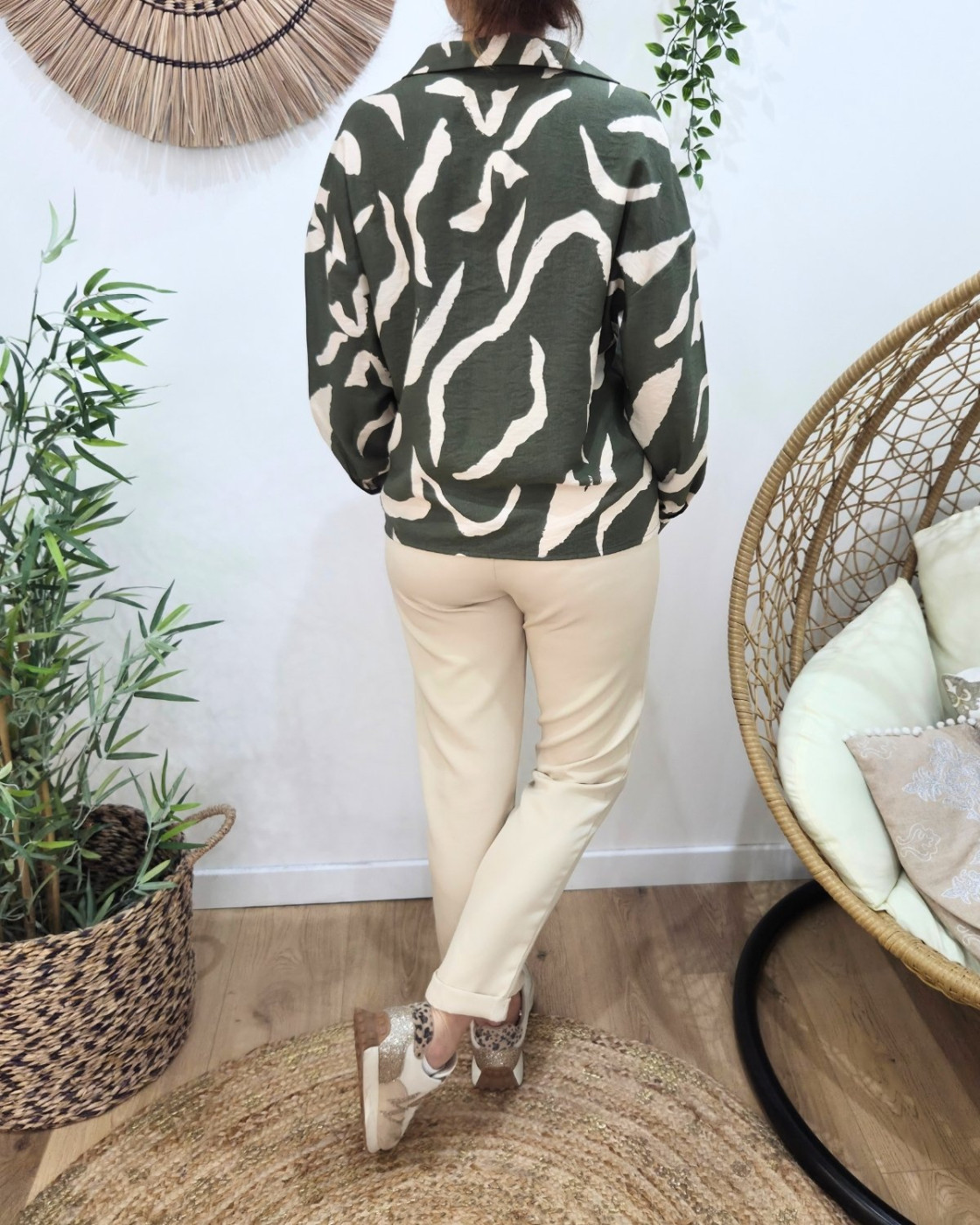 Pantalon de tailleur femme beige