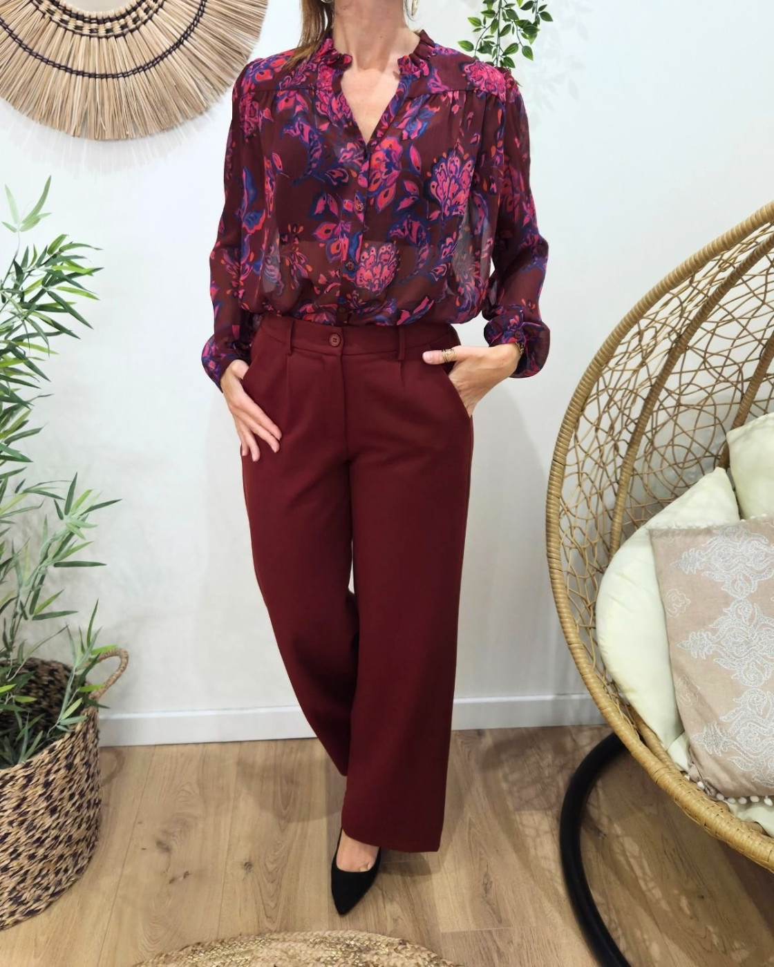 Pantalon femme Terracotta fluide Zéa