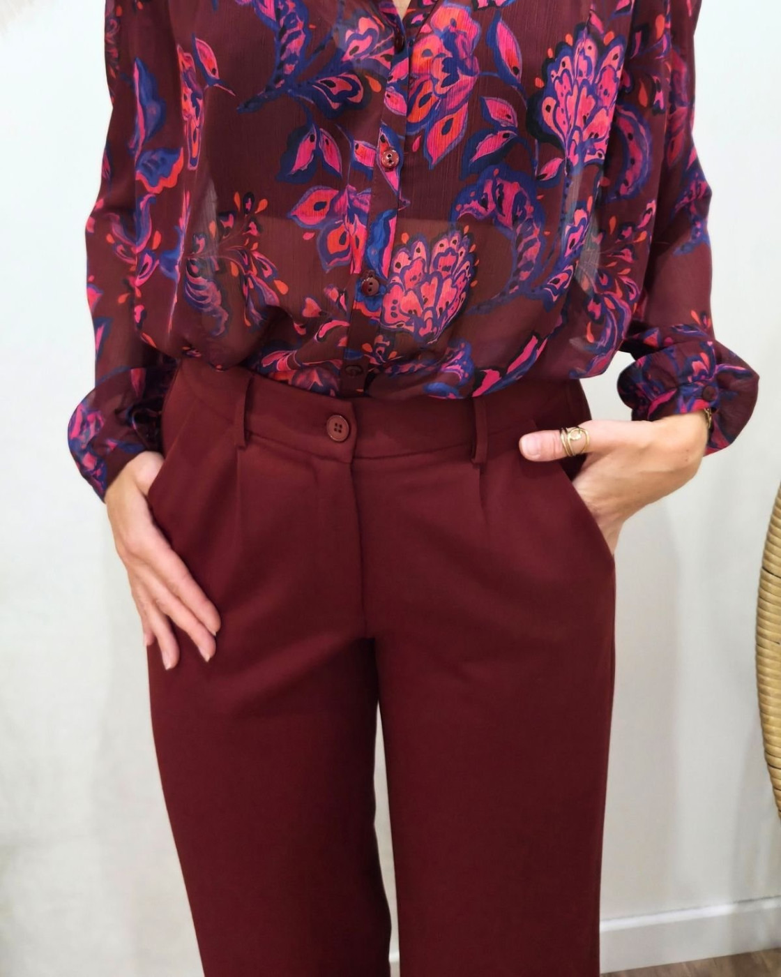 Pantalon femme Terracotta fluide Zéa