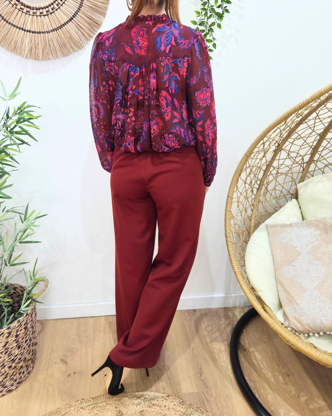 Pantalon femme Terracotta fluide Zéa